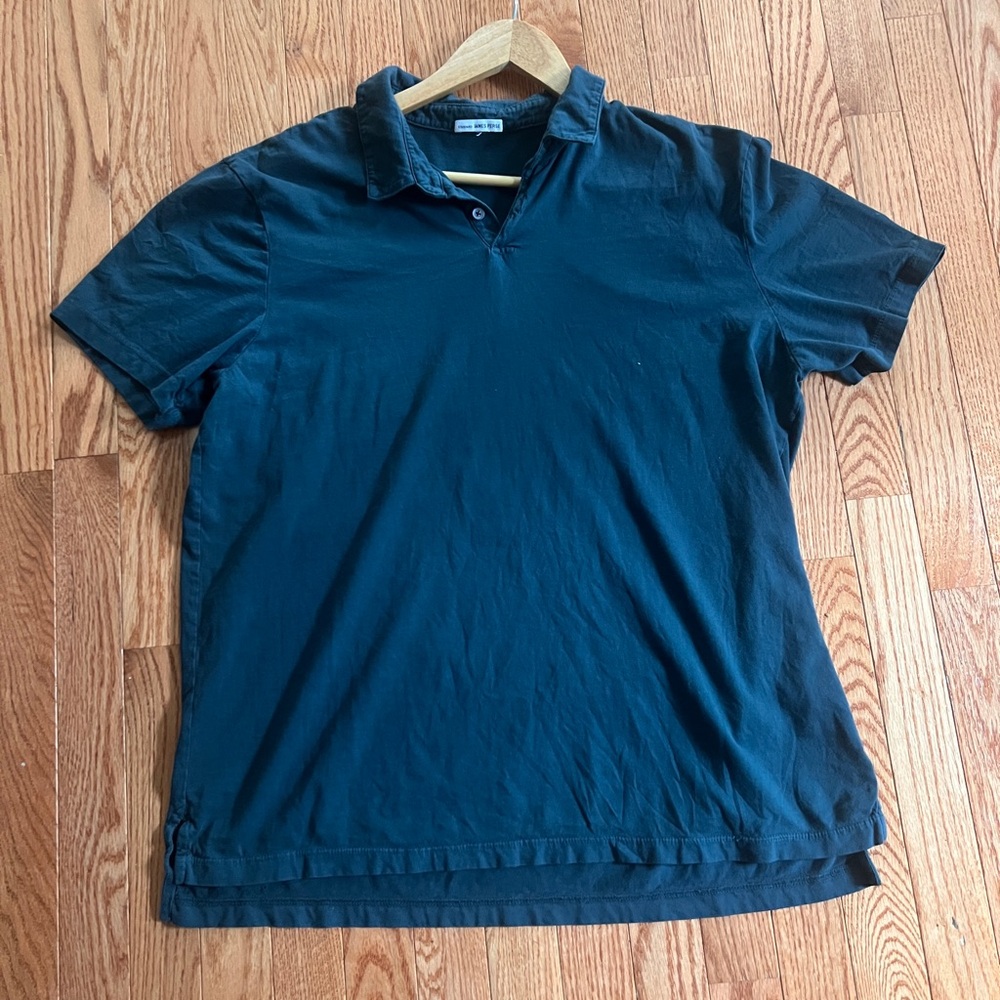 James Perse Dark Green Polo Shirt